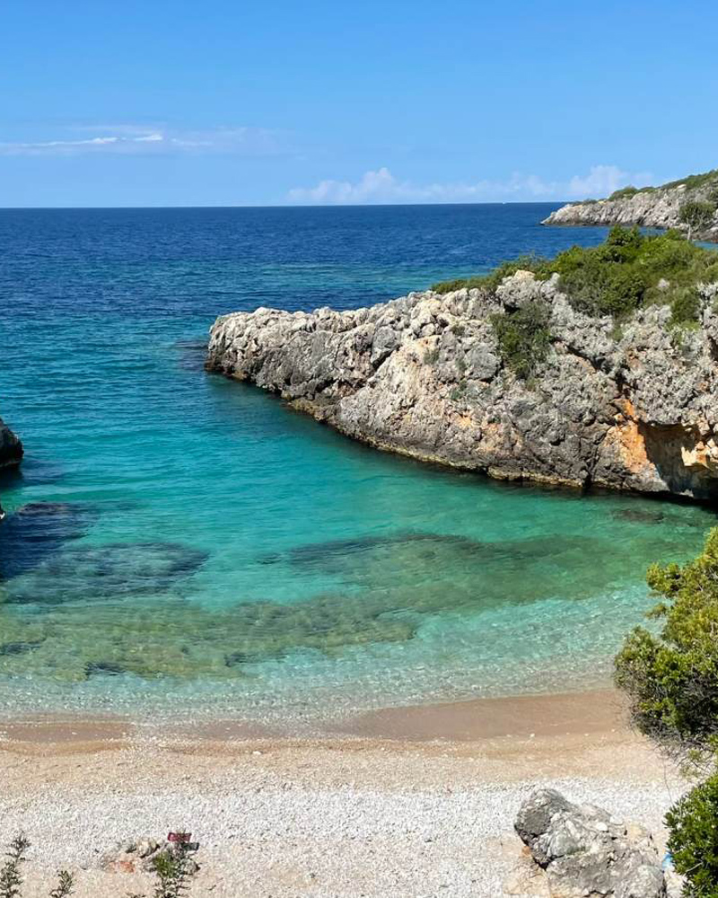 A beach in Himare on the Albanian Riviera