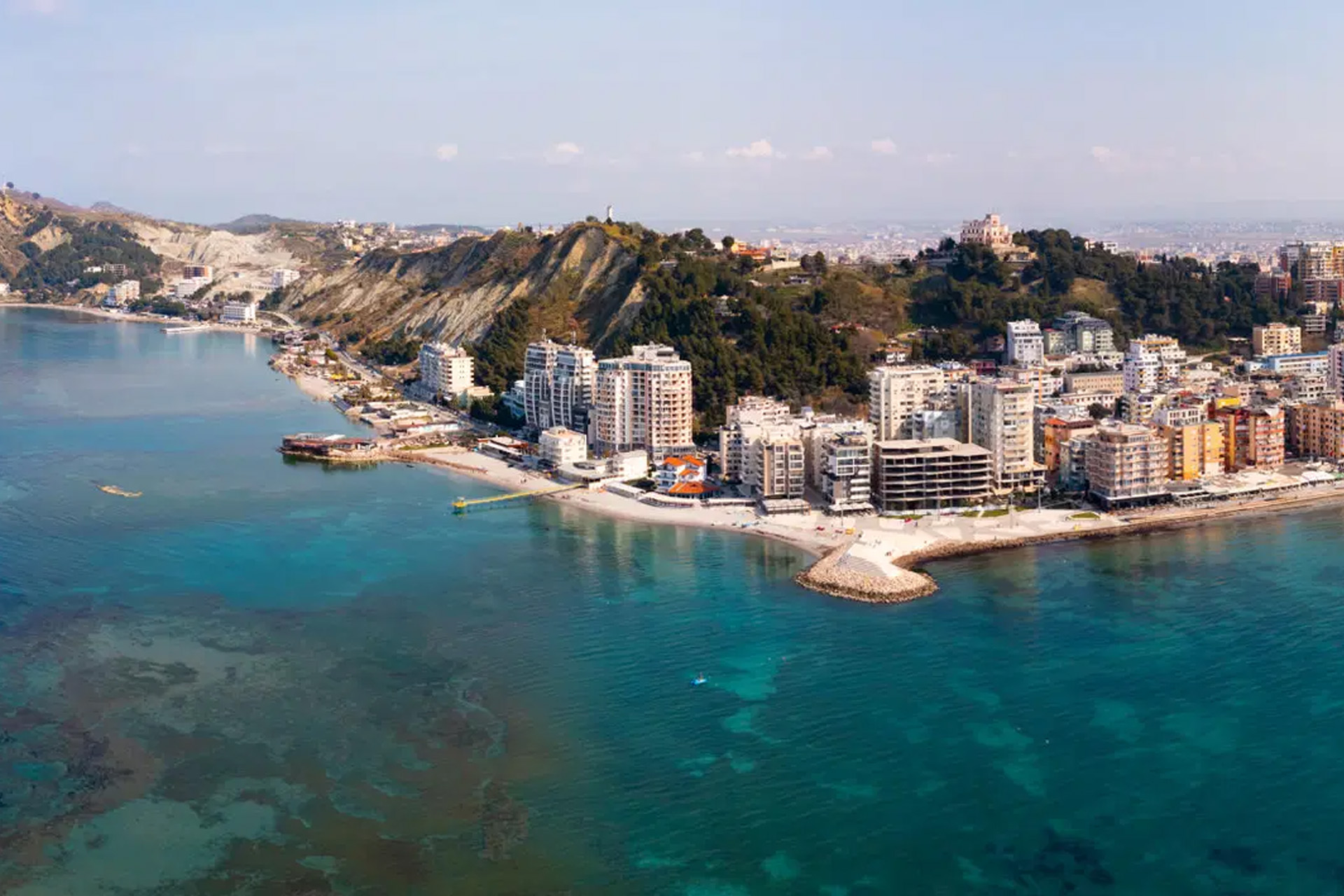 An aerial view of Durres