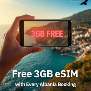 Free 3GB Albania eSIM included with every Experience Albania holiday booking