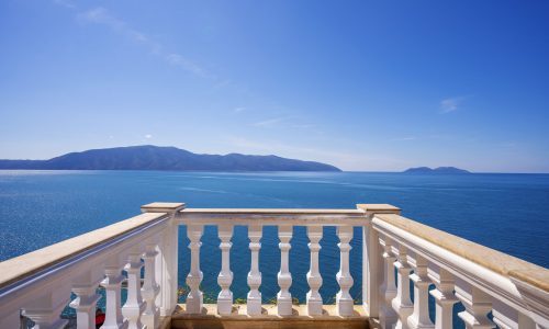 View from the balcony of a house in Vlore, Albania.